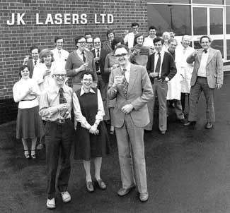 Jim Wright and Ron Burbeck with colleagues